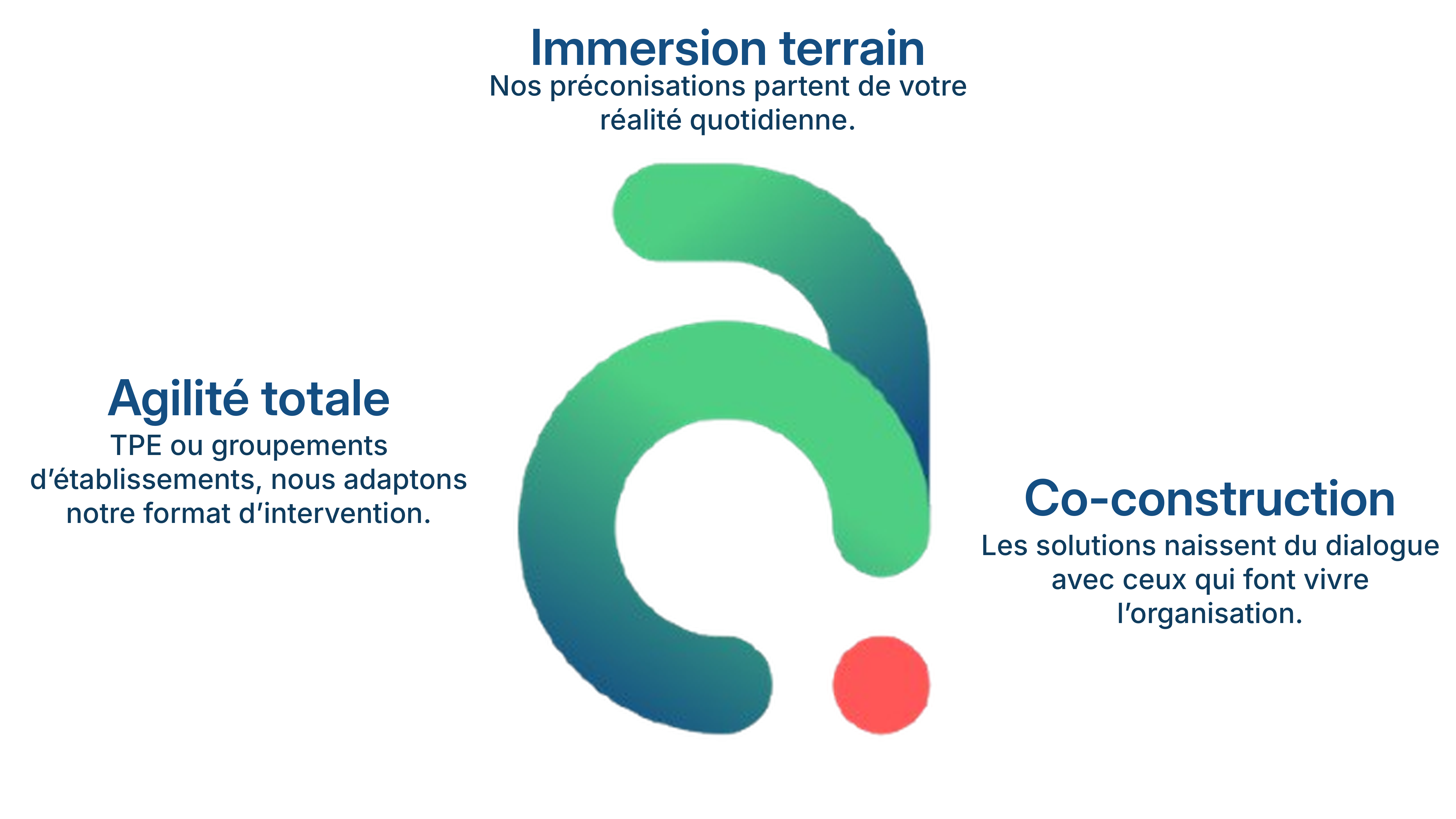 Triptyque AQUESIS conseil audit immersion terrain agilite totale co-construction